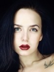 Photo of beautiful  woman Julia with black hair and grey eyes - 20145