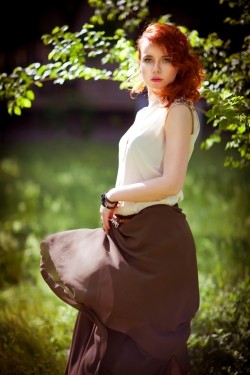 Photo of beautiful Ukraine  Marina with red hair and blue eyes - 20456