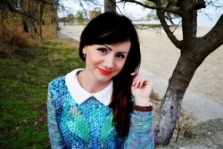 Photo of beautiful Ukraine  Nadia with black hair and blue eyes - 27894