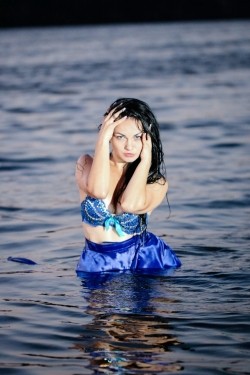 Photo of beautiful Ukraine  Viktoria with black hair and blue eyes - 22054